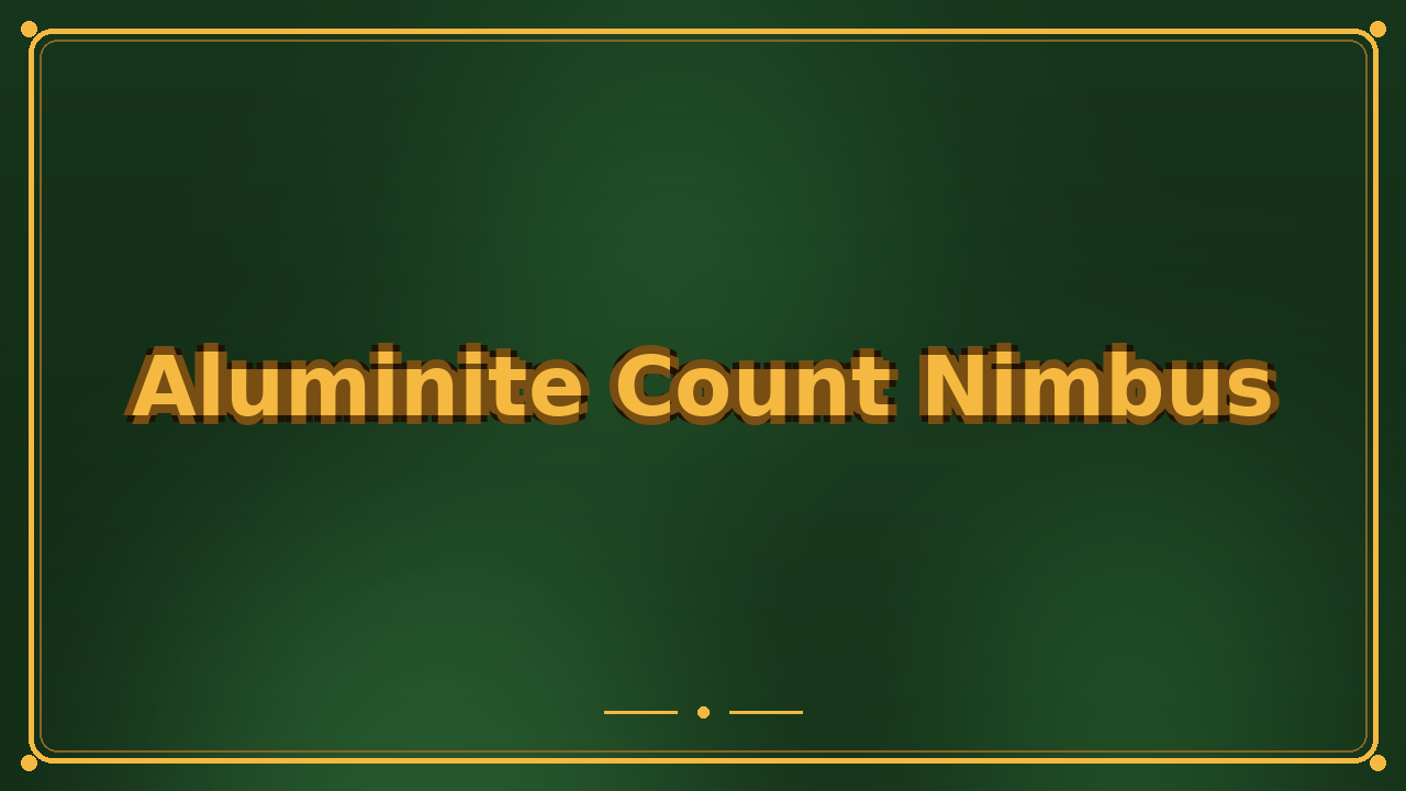 Aluminite Count Nimbus