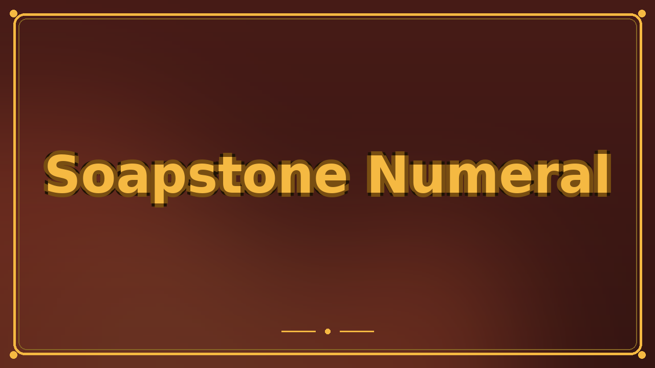 Soapstone Numeral