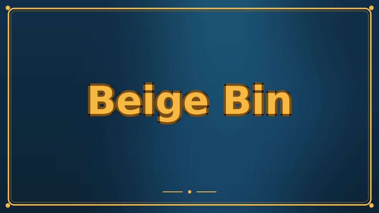 Beige Bin